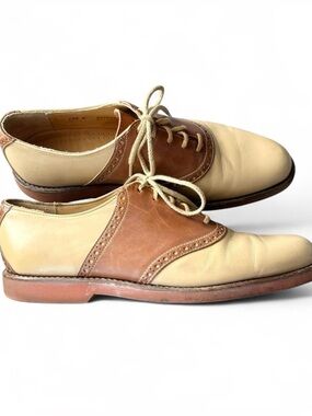 Vintage Cole Haan Men’s Two Tone Leather Saddle Shoe Oxfords Size 10.5B